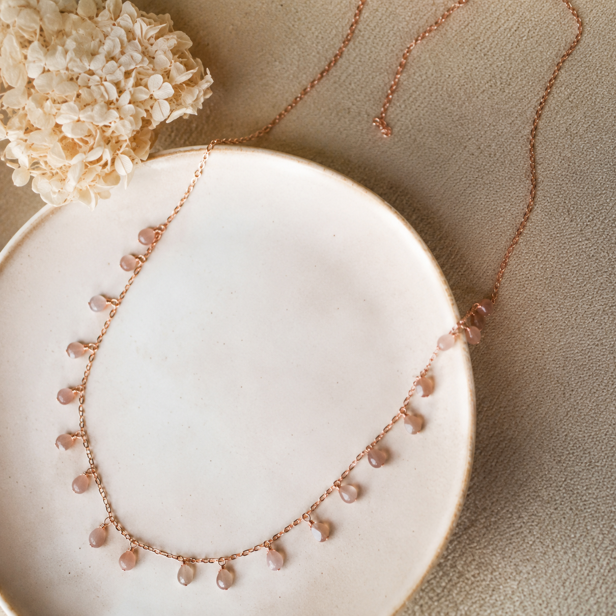 Women Rose Gold Stary Night Necklace