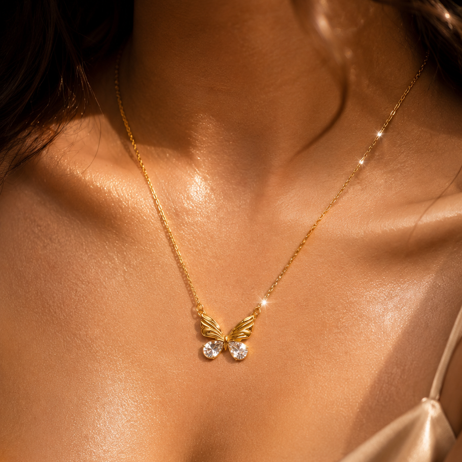 Butterfly Stainless Steel Necklace