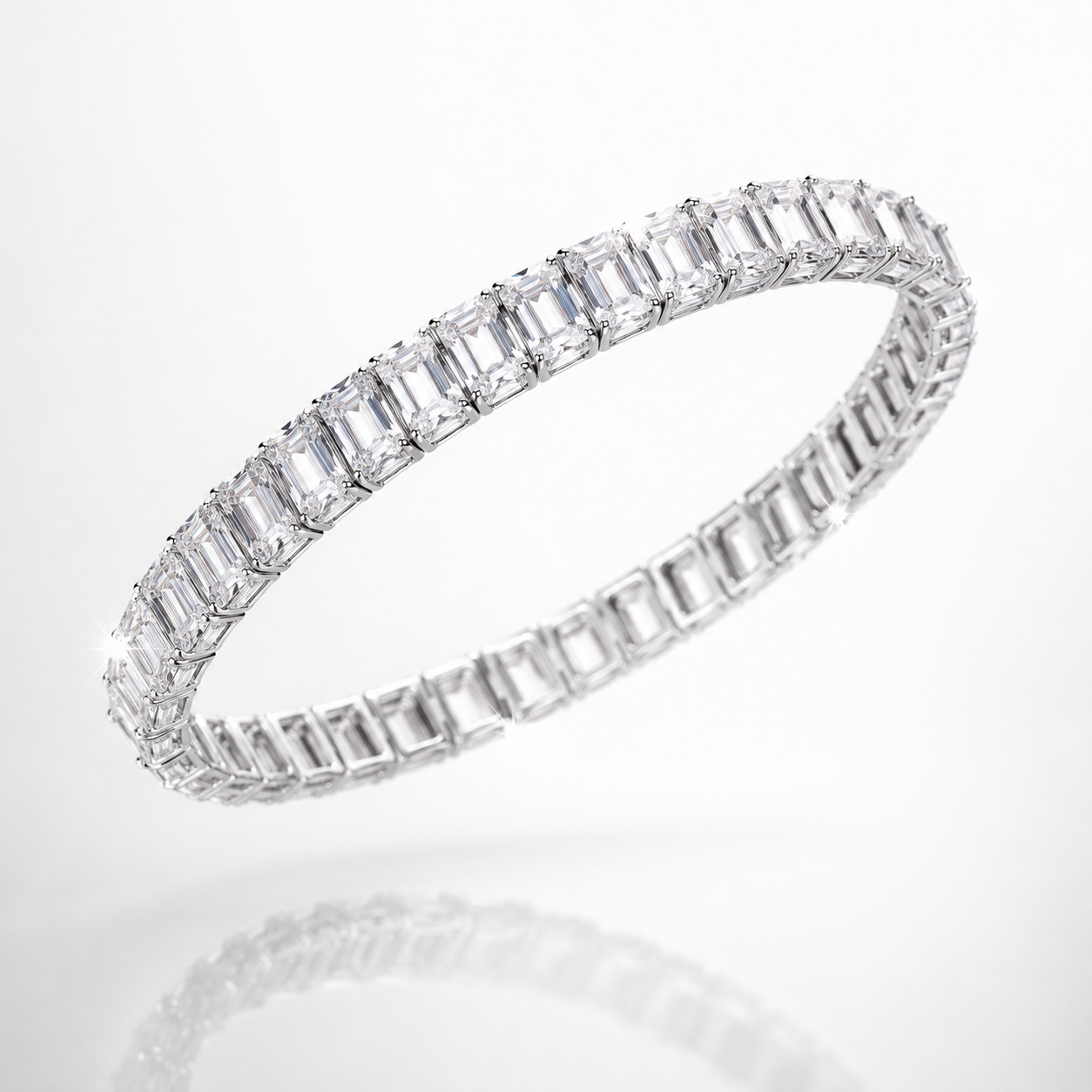 Silver-tone tennis bracelet