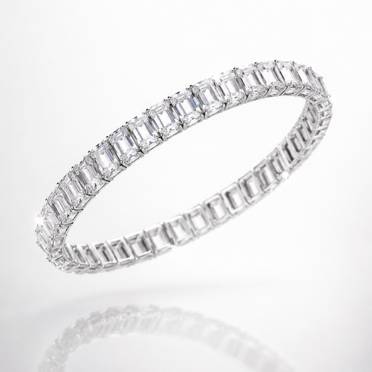 Silver-tone tennis bracelet