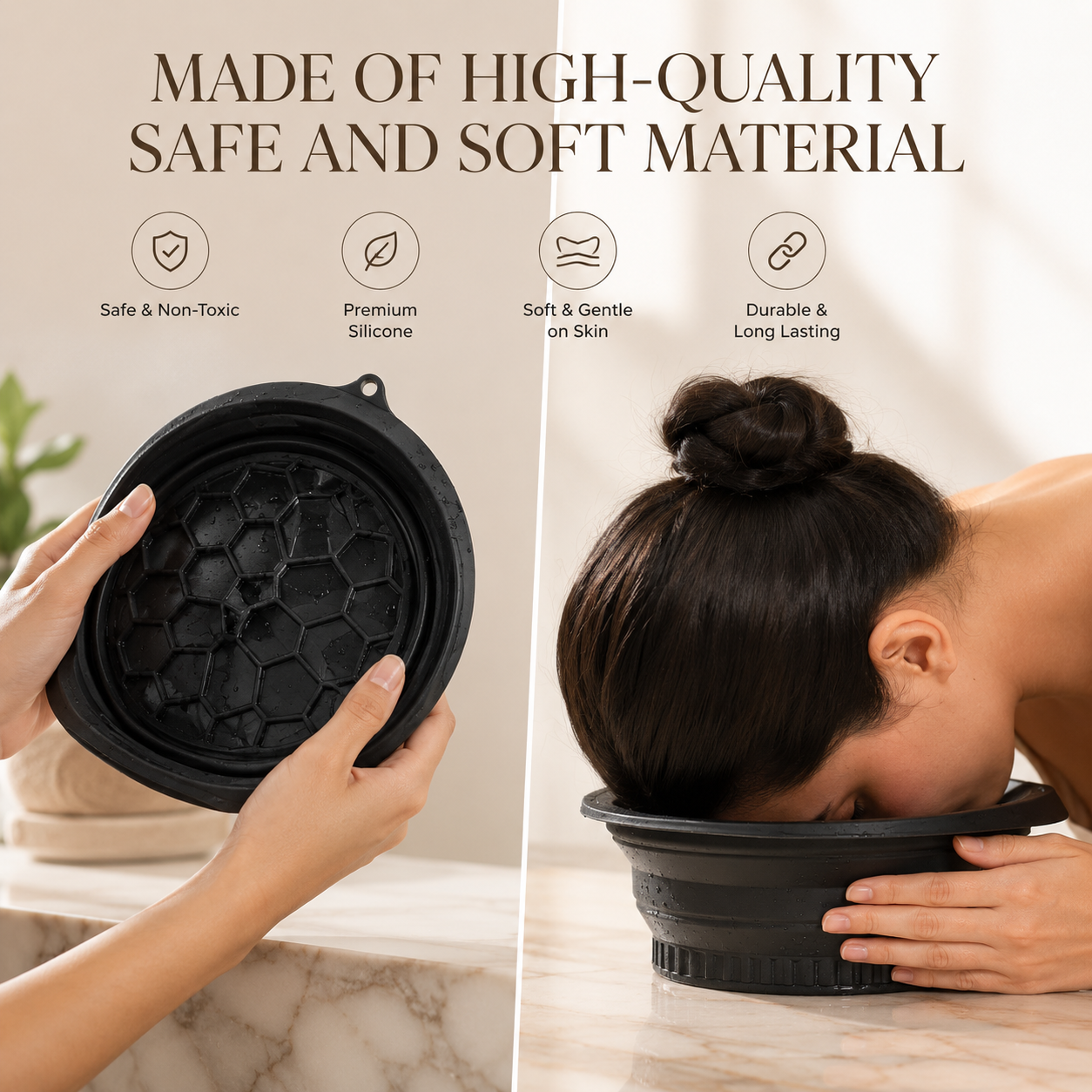 Face Bowl for Ice with Built in Ice Tray