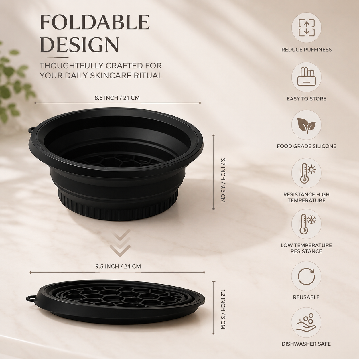 Face Bowl for Ice with Built in Ice Tray