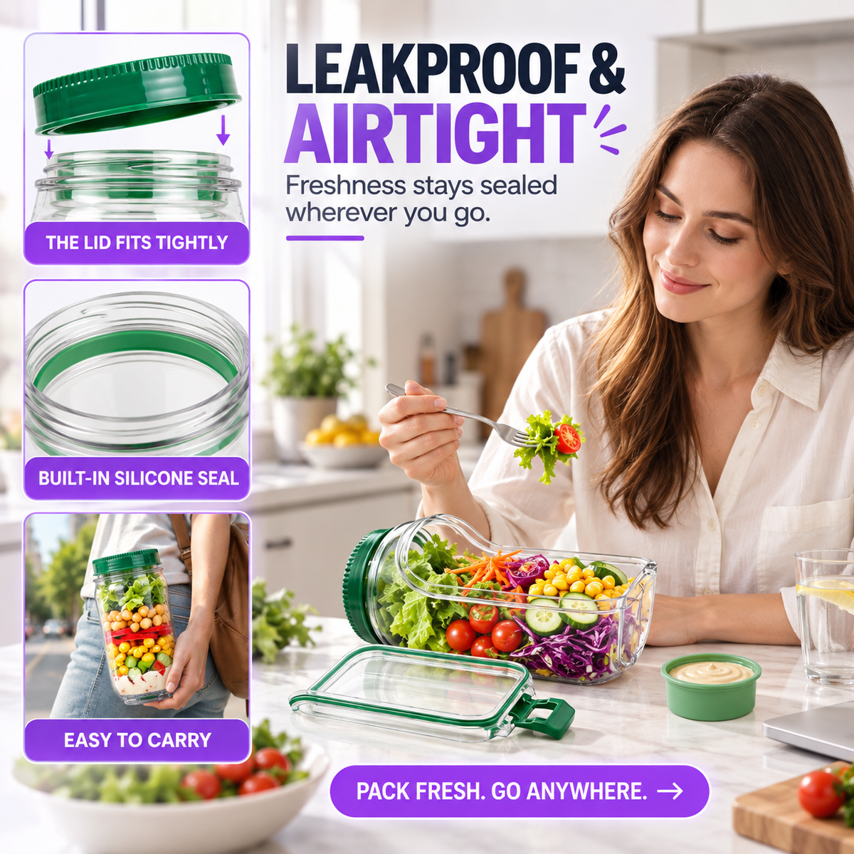 Portable Salad Jar