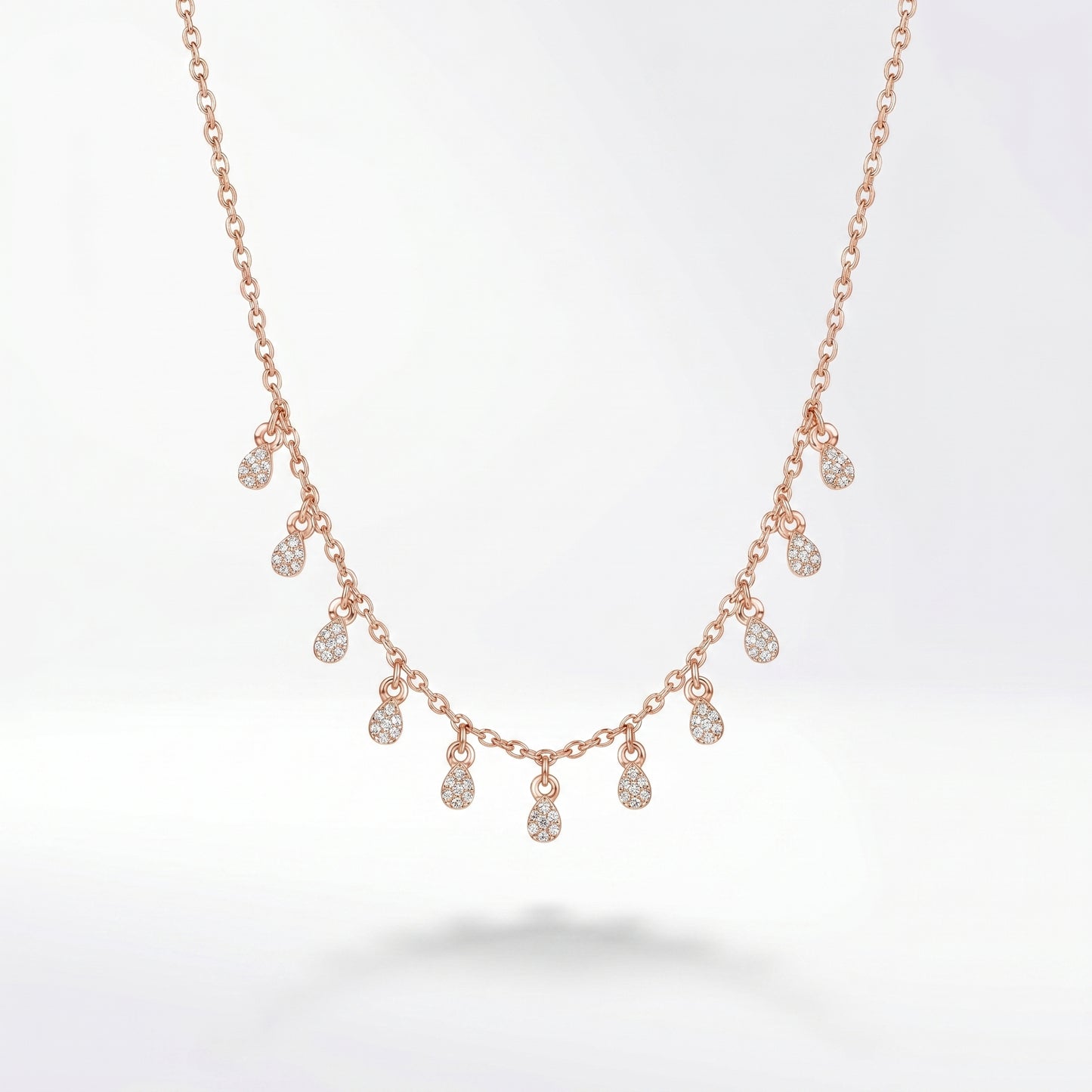 Women Rose Gold Stary Night Necklace